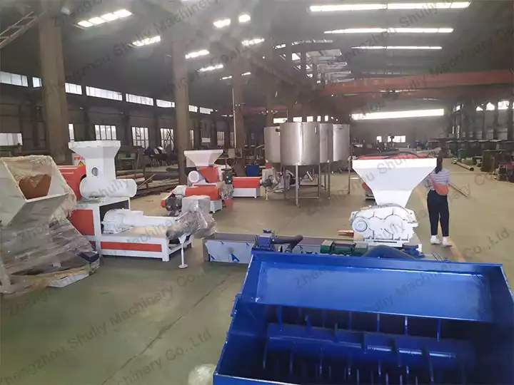 EPS foam pellets machine in factory