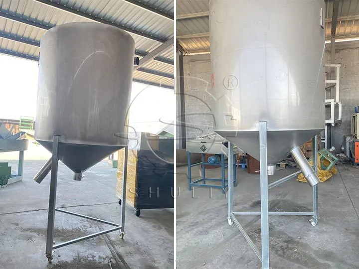 plastic granule storage silo