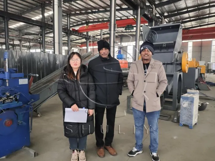clients in plastic recycling plant